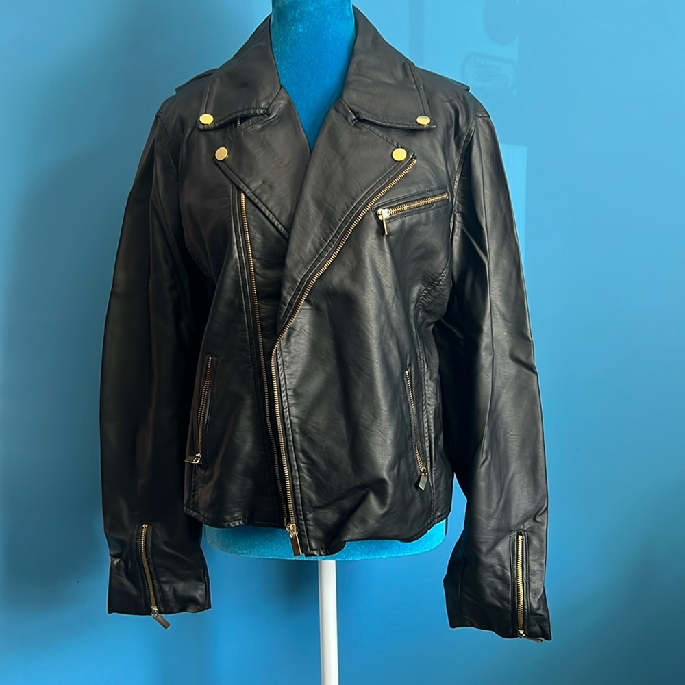 Faux Leather Jacket (L)